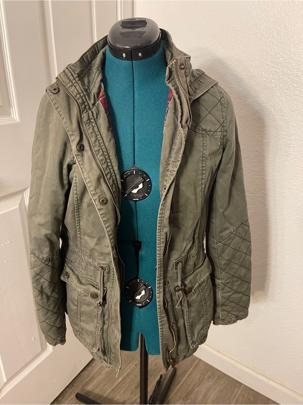 Prince & Fox Olive Green Quilted Utility Jacket